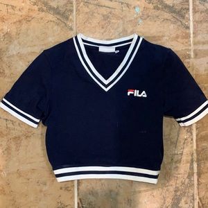 Fila cropped tee shirt